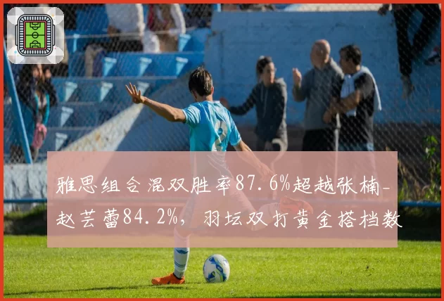 雅思组合混双胜率87.6%超越张楠_赵芸蕾84.2%，羽坛双打黄金搭档数据王座易主