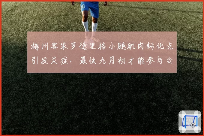梅州客家罗德里格小腿肌肉钙化点引发炎症,最快九月初才能参与合练